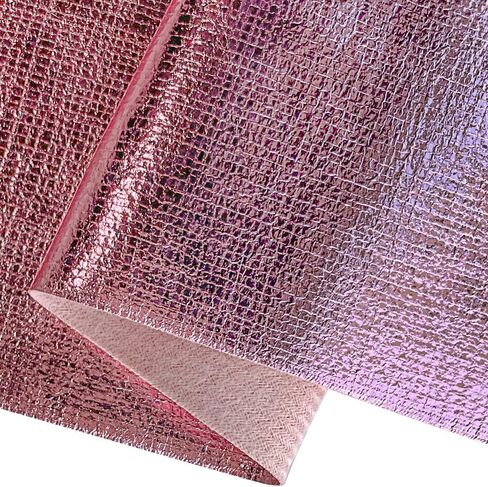Oneart | جلد فو من الفضة المعدنية الناعمة من جلد فو ، 12 "× 54" نسيج جلد فينيل رقيقة من أجل إكسسوارات ملابس الأزياء in Kuwait