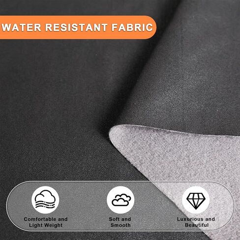 Leathaire Fabric, 57.8'' x 40'' (147cm x 100cm) Faux Leather, Waterproof, Abrasion and Scratch Resistant Texture Leathaire Fabric,1.1 mm Upholstery (Black) in Saudi Arabia