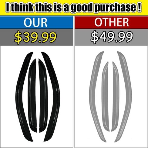Rain Guards for Toyota RAV4 2019-2023, Tape-on Side Window Deflectors for Toyota RAV4, Window Visors for Toyota Cars, for Toyota Car Accessories 4 Rain Guards ＆ 4 Car Coasters in Saudi Arabia