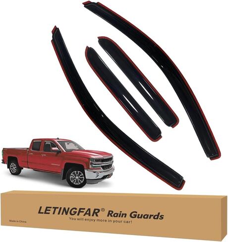 Rain Guards for Toyota RAV4 2019-2023, Tape-on Side Window Deflectors for Toyota RAV4, Window Visors for Toyota Cars, for Toyota Car Accessories 4 Rain Guards ＆ 4 Car Coasters in Saudi Arabia
