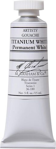 M. Graham 1/2-Ounce Tube Gouache Paint, Titanium White in Saudi Arabia
