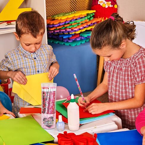 ADXCO 96 Valentines Day Pencils with Eraser and Pencil Bucket for Valentine's Day Party Supplies, Classroom Rewards, Carnival Prize, School Office Supplies in Saudi Arabia