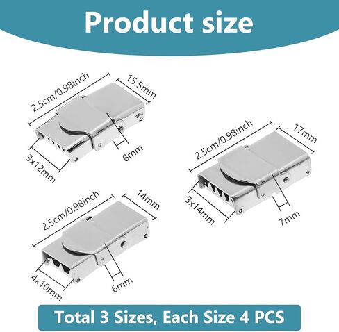 DICOSMETIC Stainless Steel Watch Buckle Watch Band Clasps Replacement Rectangle Watch Buckles Locking Clasps for Watch Making in Kuwait