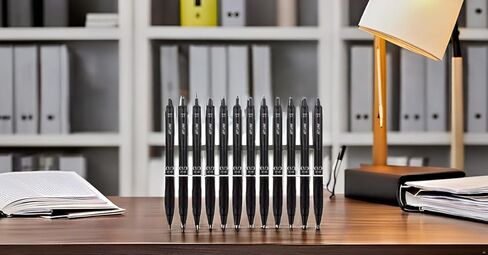 لوازم مكتب قلم حبر جاف JVPEN - كتابة سلسة متسقة، سلسلة Jet-line، بدون تلطخ، أقلام كتابة ناعمة، للمعلم، الدراسة (0.7 مم Jet3B biz baby متنوعة_4 عبوات) in Kuwait