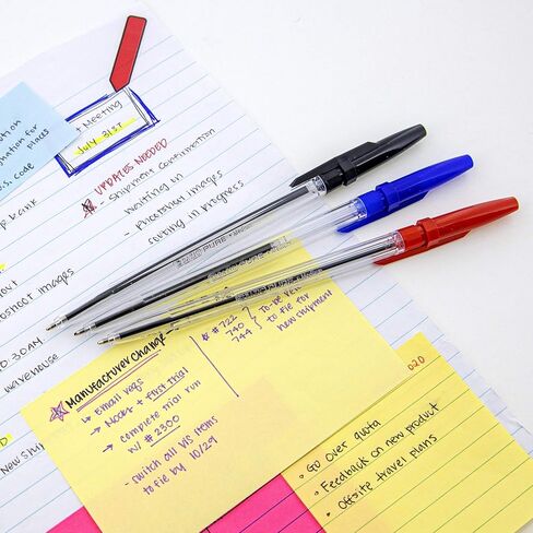 BAZIC Pure Assorted Color Stick Pen (12/Pack) in Saudi Arabia
