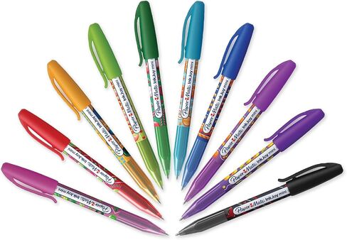 Paper Mate InkJoy Mini Ballpoint Pens | Retractable Medium Point (1.0mm) | Candy Pop Wraps | 10 Count in Kuwait
