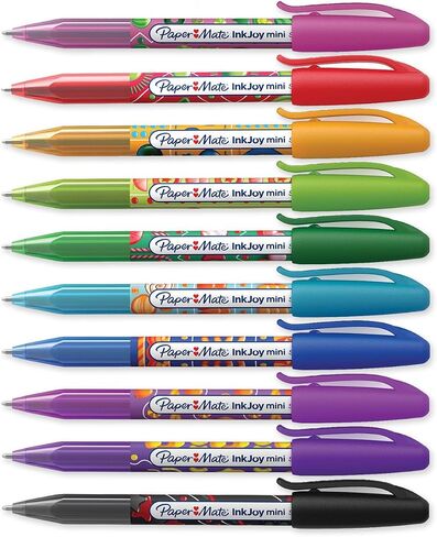 Paper Mate InkJoy Mini Ballpoint Pens | Retractable Medium Point (1.0mm) | Candy Pop Wraps | 10 Count in Kuwait