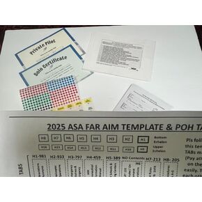 2025 FAR AIM TABs Including Private, Instrument and Commercial Pilot Training Stages Plus Complimentary Pilot Training Poster