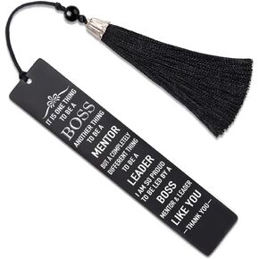 Hafhue It is One Thing to Be A Boss Metal Bookmark with Tassels, Inspirational Gifts for Book Lover Reader Bookish, Appreciate Gifts for Boss Mentor Supervisor, Boss Day Gifts for Leader Manger