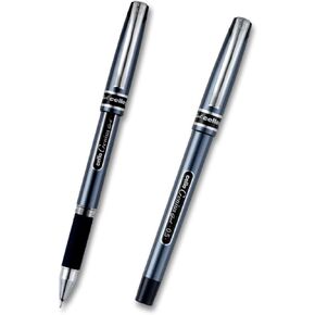 Cello Premium Medium Point Pens with Comfort Grip Control (Genius Blue Ink Gel 2 Pack)
