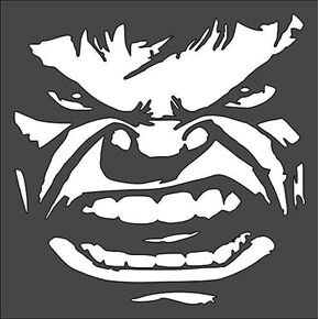 Dynamic Hulk 5.5x5.5 Inch Custom Cut Stencil for Creative Crafts - DIY Art Crafts Wall Stencils DIYStencils Decorative Templates Reusable Stencils for Crafts Art Drawing Painting Supplies
