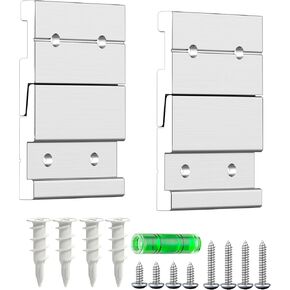 Extra Heavy Duty Z Clip Hanger 2" - French Cleat Picture Hanger - Aluminum Z Bar Hanger Flush Wall Mount Kit - Mounting Brackets for Hanging Mirror, Photo, Canvas, Art, Frame, Speaker - 60lb - 2 Pack