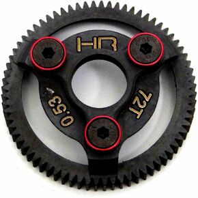 Hot Racing STE872 Hardened Steel Spur Gear (72t 48p)(Red) - TRA