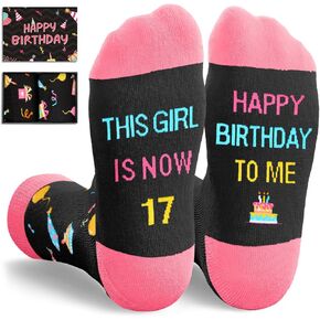 HAPPYPOP 13th Birthday Gifts Socks Ideas - 13 Year Old Birthday Gifts for Teen Girls, Official Teenage Gifts for 13 Year Olds