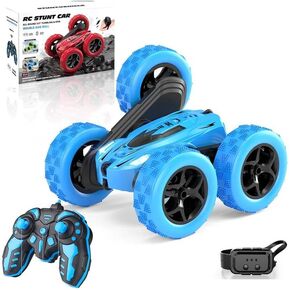 Remort Control Stunt Car, 360° Tumbling & Spin, Double-Side Roll, 2.4GHz, Dual Remote car, Stunt Spin Street Dance Car, Watch Control Car, Upgraded USB Chargeable batteries,Gift Toy For Boys and Girls