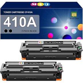 410A Black Toner Cartridges Compatible with HP 410A CF410A Black Toner Cartridge for M477fnw M477fdw M477fdn M452dn M452nw M452dw Printer(2 Pack, Black)