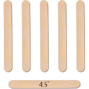 Wooden Craft/Ice Cream/Waxing/Popsicle Sticks (4.5"-Pack of 1,000)