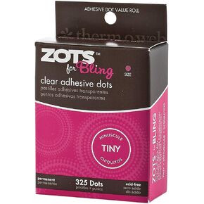 Zots صافية نقاط لاصقة-صغيرة 1/8 "325/pkg