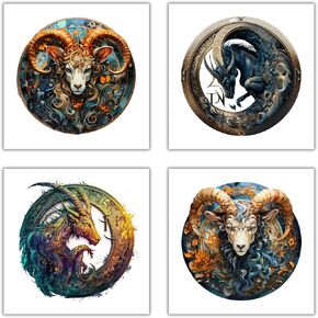 XERE 20 Pcs Pisces Zodiac Sign Stickers, 2.5" Vinyl Decal Sticker for Laptop, Phone, Water Bottle, Car, Journaling Notebooks, Sketchbook, Bookmark Making, Junk Journal, Scrapbook Art Supplies