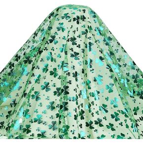 Mayjoydiy 3.3yards تغطي احباط الأورجانزا شبك النسيج 59 بوصة عريضة تول أخضر متألقة اللمعان اللامبلي
