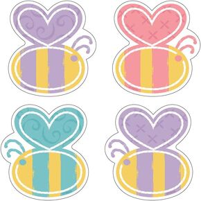 Garden Bees Mini Accents Variety Pack by Trend, 36 ct. of Creative tagboard Decorative Cutout Pieces