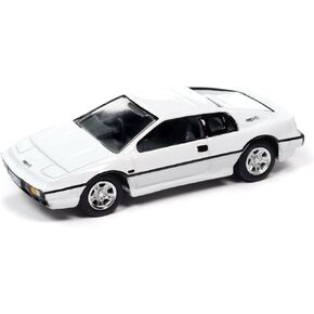 1976 Lotus Esprit S1 White with Collectible Tin Display 007" "The Spy Who Loved Me (1977) Movie (10th Series) 1/64 Diecast Model Car by Johnny Lightning JLDR014-JLSP118