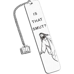 Funny Bookmarks for Women, is That Smut Jesus Bookmark, Smutty Book Marks for Reading Women, Valentines Day Gifts for Her Naughty, Birthday Christmas White Elephant Gifts for Adult
