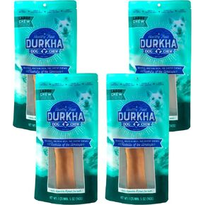 Yak Cheese Chews: Himalayan Yak Cheese Dog Chews- Natural, Healthy & Long Lasting Dog Treats - Grain, Gluten & Lactose-Free Rawhide Alternatives, for Dogs 55 lbs and Smaller, 4 Pack of Large