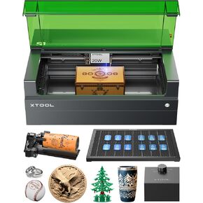 xTool S1 40W Laser Cutter and Laser Engraver for Tumblers, 23.93" x 15.16" Bed Size, 600mm/s Speed, Laser Engraving Machine, Laser Engraver for Wood and Metal, Acrylic, Big Project - Rotary Bundle