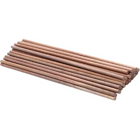 24 PCS Wooden Dowel Rods Natural Walnut Dowels Dried Unfinished Hardwood Sticks for DIY Woodworking Crafts and Building Model Material, (1/4 x 12 Inch)