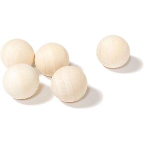 200 Pieces 0.75 Inch Wooden Round Balls Unfinished Wooden Sphere for Arts and Crafts