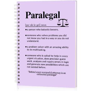 Paralegal Definition 160 Blank Pages Hardcover Spiral Notebook, Office Gifts for Paralegal, Funny Paralegal Gifts for Women Men Paralegal, Thank You Gifts from Lawyer to Paralegal