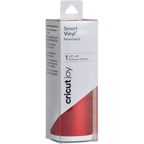 Cricut Smart Permanent Vinyl (5.5in x 48in, Shimmer Silver) for Joy machine - matless cutting for shapes up to 4ft, & repeated cuts up to 20ft