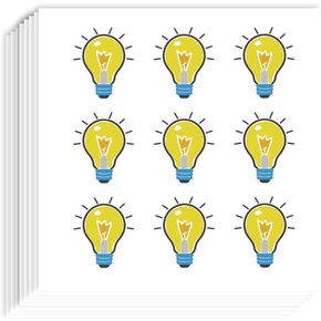 AHANDMAKER 180 Pcs Self-Adhesive Light Bulb Stickers, 0.94x0.82 Inch Scrapbook Paper, Stickers for Planner, Calendar, Crafting, Party Decor, Gift Bag Seal