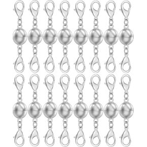 Dailyacc Bead Magnetic Necklace Clasps and Closures Double Lobster Clasp for Jewelry Converters and Bracelet Extender