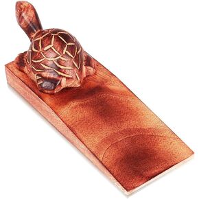 Unique Decorative Wooden Door Stopper Holder Wedge Jammer Multi Surface Non Skid for Kids Room On Wood Carpet Tile Concrete for Baby Child Safety Heavy Duty Wall Protector for Home (Swan)
