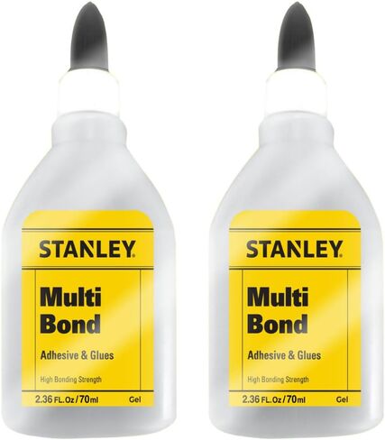 Stanley Multi Bond Polyurethane Adhesive Glue - 1 x 2.36 fl.oz-Fast Curing for Woodworking, Plastic, Wood, Metal Crafts and Hobby, Clear, 2.36 fl.oz.- 1 Pack in Kuwait