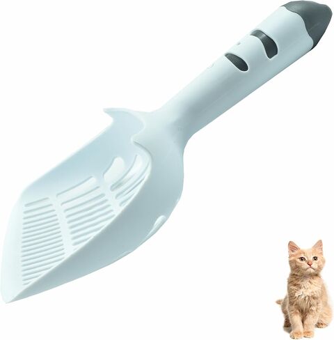 Durable Plastic Cat Litter Scoop - Easy Clean Kitty Litter Box Pooper Scooper for Effortless Waste Removal(Grey) in Saudi Arabia
