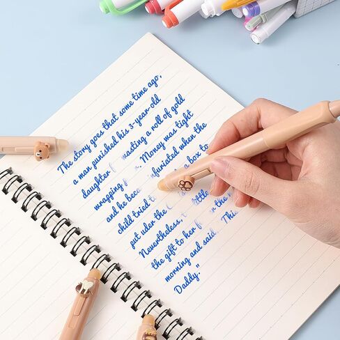 4pcs 0.5 مم قلم هلام قابلة للمحو ، ألعاب الحبر القابلة للسحب القابلة للسحب المحمولة نقاط رولب الكرة الأرضية المحمولة قبضة القبضة القابلة للمسح مع ممحاة واضحة لكتابة ملاحظة الرسم (الأزرق) in Kuwait