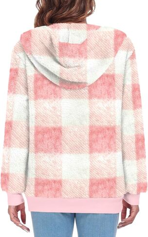 Bestbee Women's Plus Size Warm Fleece Pullover Sweaters, Long Sleeve Fuzzy Hoodies Half Zip-Up with Pockets, 2XL, Silver Grey in Saudi Arabia