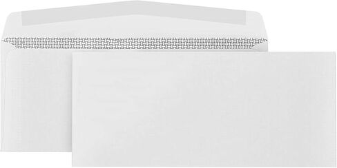 500 No. 10 Security Envelopes - Gummed Flap - Tamper Proof Design - Security Tinted with Printer Friendly Design - Number 10 Size 4 1/8 x 9 ½ Inch - Pack of 500 in Kuwait