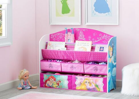 Delta Children Deluxe Book & Toy Organizer ، Disney Princess in Kuwait