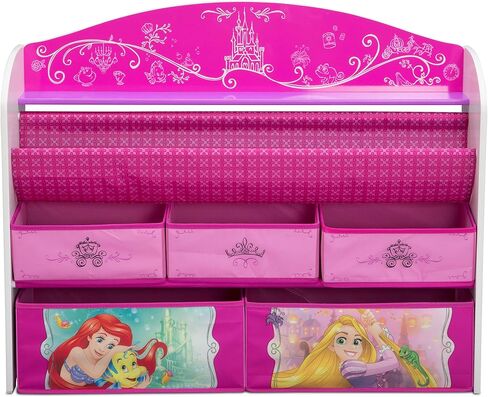Delta Children Deluxe Book & Toy Organizer ، Disney Princess in Kuwait