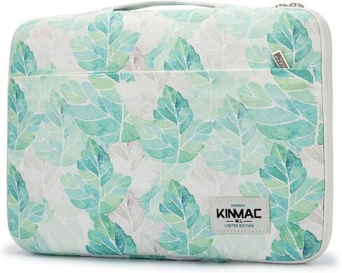 Kinmac PU Leather 360° Heavy Duty Protective Laptop Sleeve Case Bag Cover with Handle for MacBook Air 13 inch,iPad Pro 13 inch and 13.3 inch HP,Dell,Lenovo,Asus,Acer Laptop (Blue Denim) in Kuwait