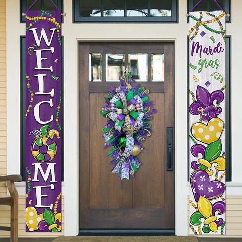 Welcome Spring Butterfly Porch Banner Sign, Hello Spring Daisy Flower Front Door Decorative Hanging Banner Flag, Floral Seasonal Pink Purple Decoration Home Outdoor Decor in Kuwait