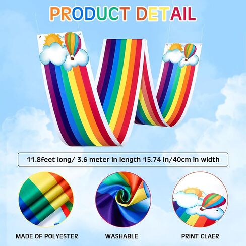 Frienda 3d قوس قزح السقف السقف معلقة ديكورات قوس قزح سقف رفقة مع السقف السقف ديكور معلقة للفصول عيد ميلاد الطفل الحضانة ديكور الرعاية النهارية in Saudi Arabia