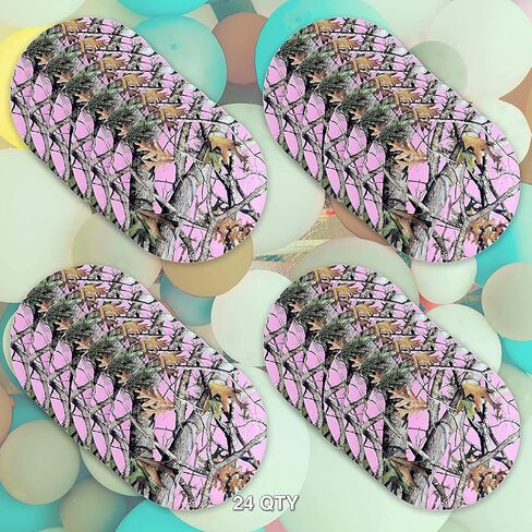 Havercamp Pink Camo 9" Plates (24 pack)! 24 Lg. Round Dinner Plates. Pink Camo Party Collection. in Kuwait