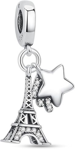 Nbsameng S925 Sterling Silver Charms Compatible for Pandora Bracelets and Necklaces, DIY Holiday Gifts for Women Adult, Tower & Camera in Saudi Arabia