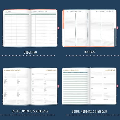 Boxclever Press Undated Planner. Undated Weekly Planner to Schedule, Plan & Organize. Agenda Planner with Tear Out Grocery Lists, Monthly Planning, Planner Stickers & More. 8.5 x 5.5ins in Saudi Arabia