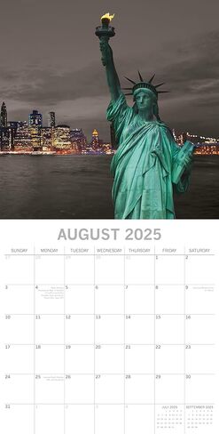 تقويم الجدار المربع الموهوب 2025 مربعًا ، New York Limelight ، تقويم مجموعة جوازات السفر لمدة 16 شهرًا مع 180 ملصق تذكير ، مخطط الشهر للمساحات الإبداعية ، 12x12 في in Kuwait